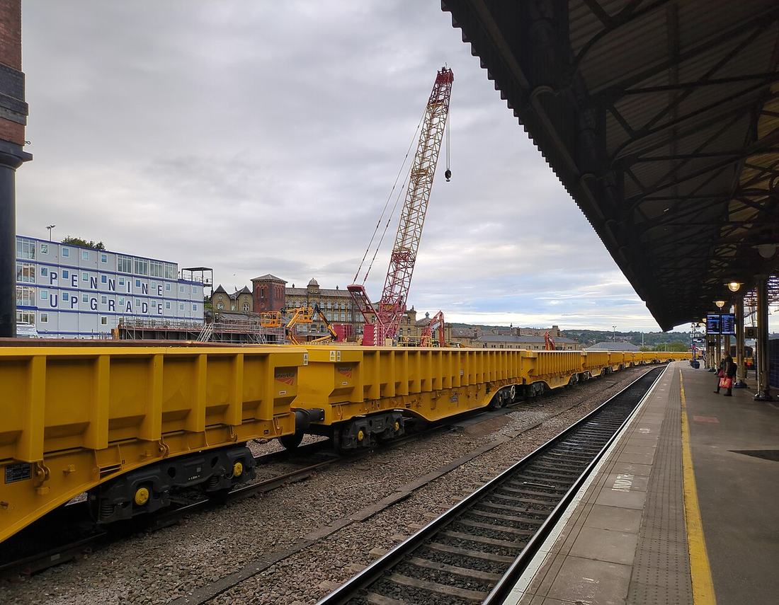 A railway station in Huddersfield