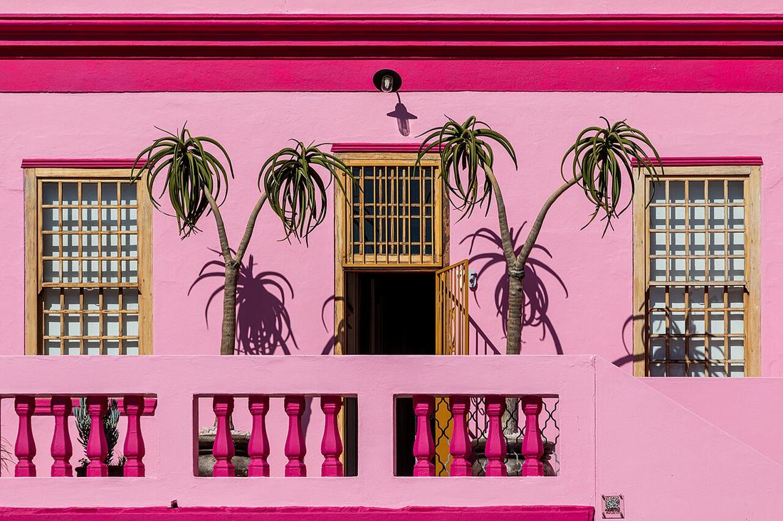 A painted house front